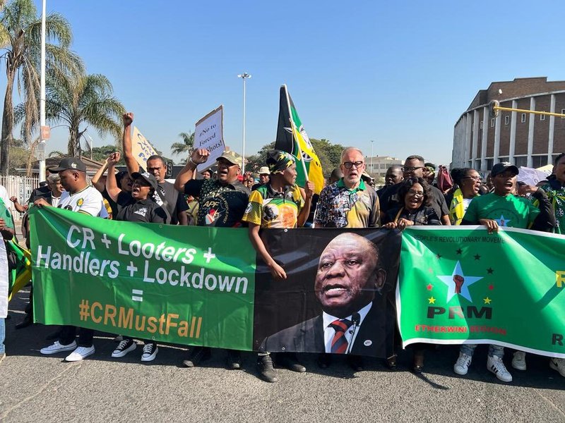 ANC members who marched in Durban 18 july