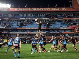 Fabian Holland playing for the All Blacks against the Bulls at Loftus