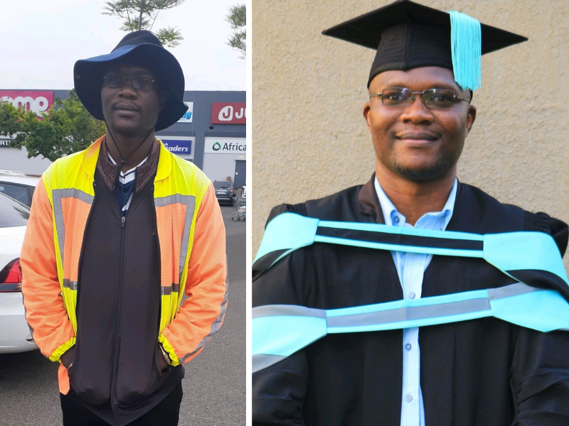 Man was car guard now graduate
