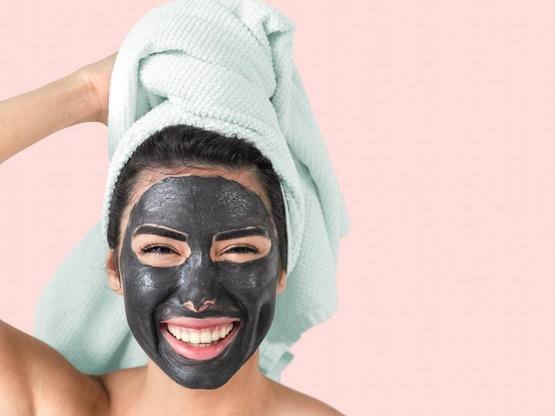 Black facial mask