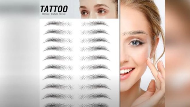 Stick-on eyebrows