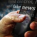 Fake news with disinformation on screen