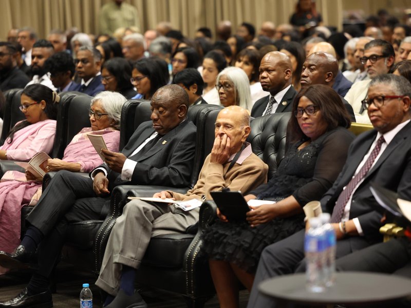 Family, friends attend Pravin Gordhan’s funeral at Durban ICC
