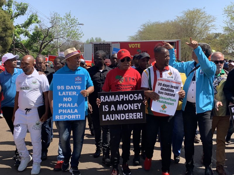 Opposition Parties march to Public Protector's office