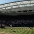 Britain's Arthur Fery serves on Centre Court at Wimbledon 2026