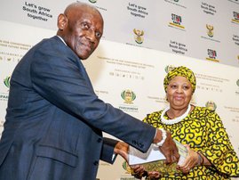 National Assembly Speaker Nosiviwe Mapisa-Nqakula with Sandile Ngcobo