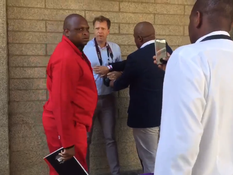Floyd in scuffle with journalist