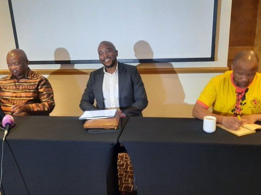 UDM Leader Bantu Holomisa, BOSA leader Mmusi Maimane and NUMSA secretary-general Irvin Jim