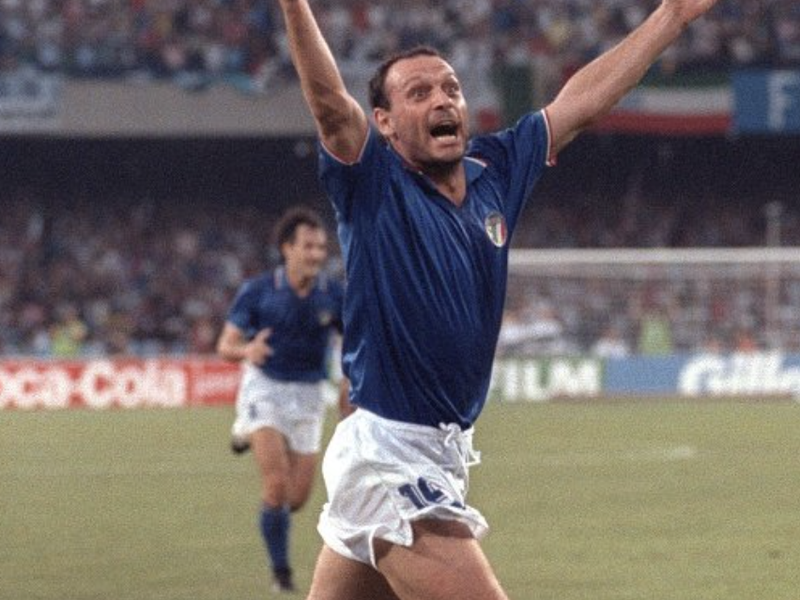 Former Italy striker Salvatore "Toto" Schillaci at Italia '90