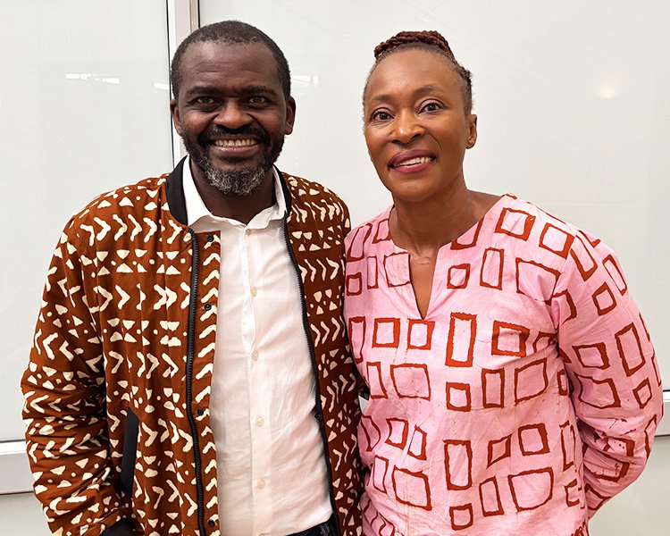 Frank Magwegwe with Saray Khumalo