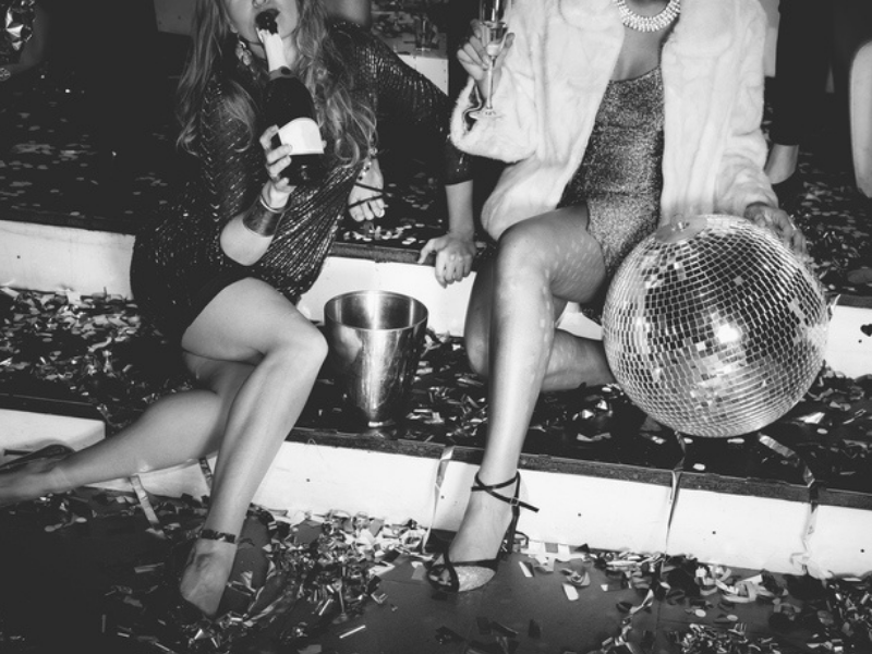 Friends enjoying a party at a night club