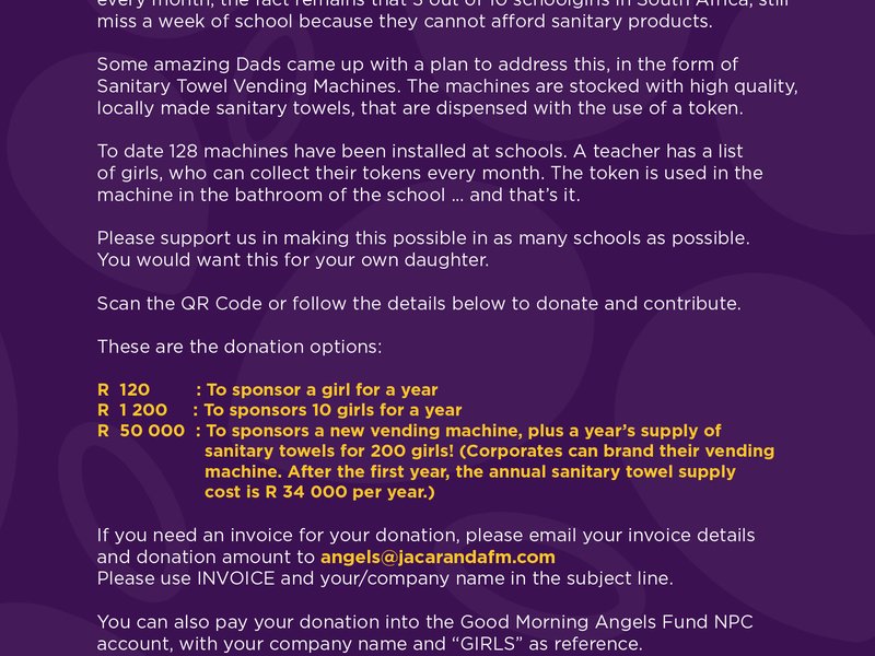 MENstruation Foundation 2024 Good Morning Angels