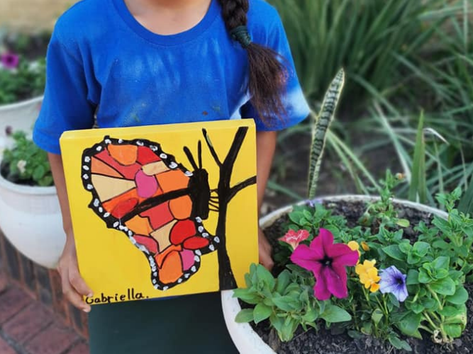 WATCH: 8-year-old Gabriela from Newlands wows the internet with her free-hand painting