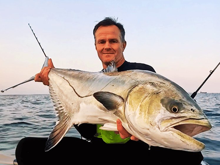 Gareth Brockett in the thick of the garrick action off Durban