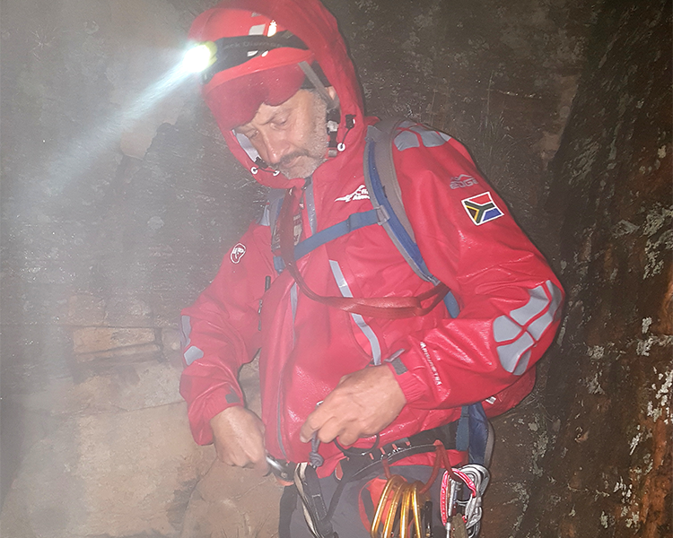 Gavin Raubenheimer before rescue