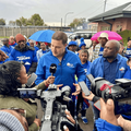 DA leader Geordin Hill-Lewis campaigning in Johannesburg
