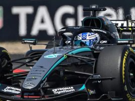 George Russell during practice for the Chinese Grand Prix