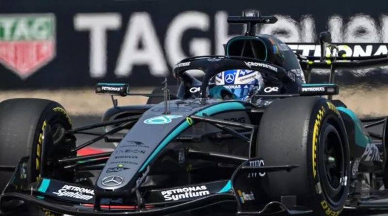 George Russell during practice for the Chinese Grand Prix