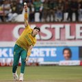 Proteas bowler Gerald Coetzee in a T20 at Kingsmead Stadium