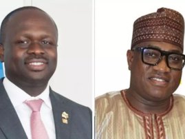 Ghana Defence Minister Edward Omane Boamah and Environment Minister Ibrahim Murtala Muhammed