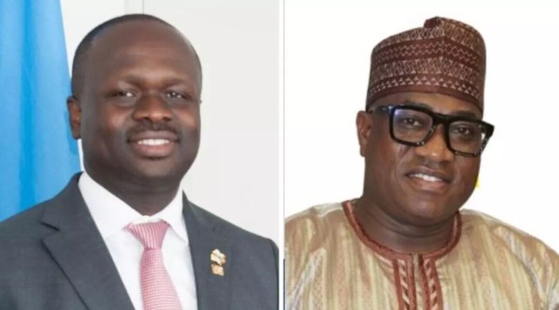 Ghana Defence Minister Edward Omane Boamah and Environment Minister Ibrahim Murtala Muhammed