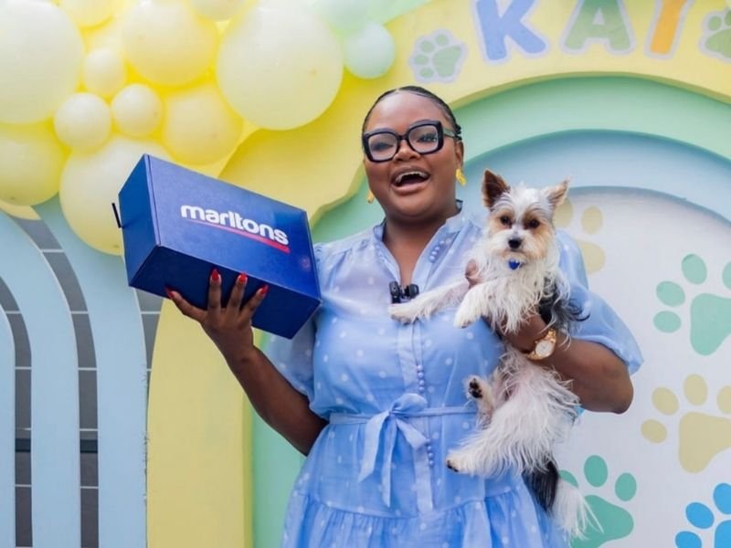 Grace Mondlana and her dog Kai