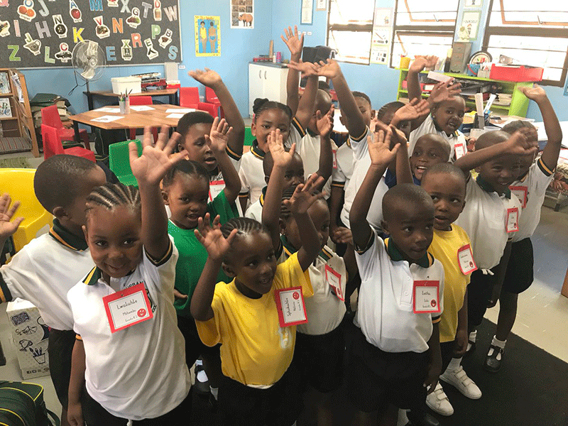 Grade R pupils at Durban Primary School