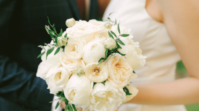 Close up of bride's bouquet