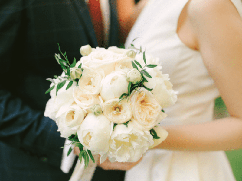 Close up of bride's bouquet