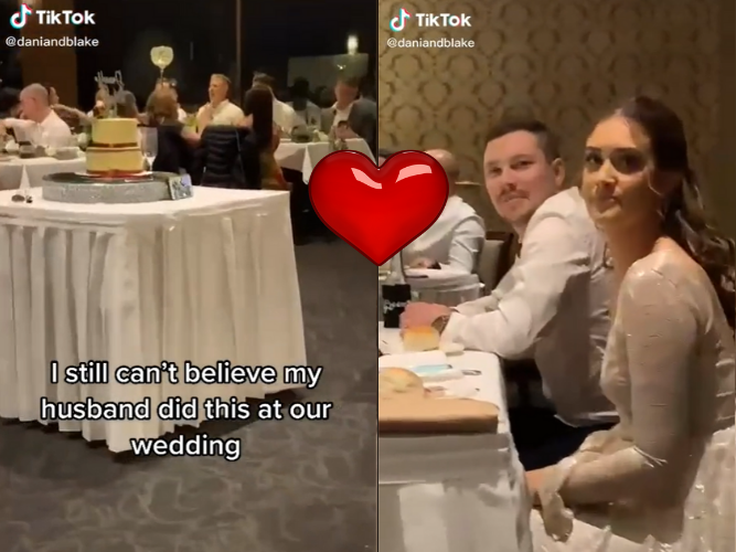 WATCH: A Groom shows the bride 'who's boss' at their wedding reception