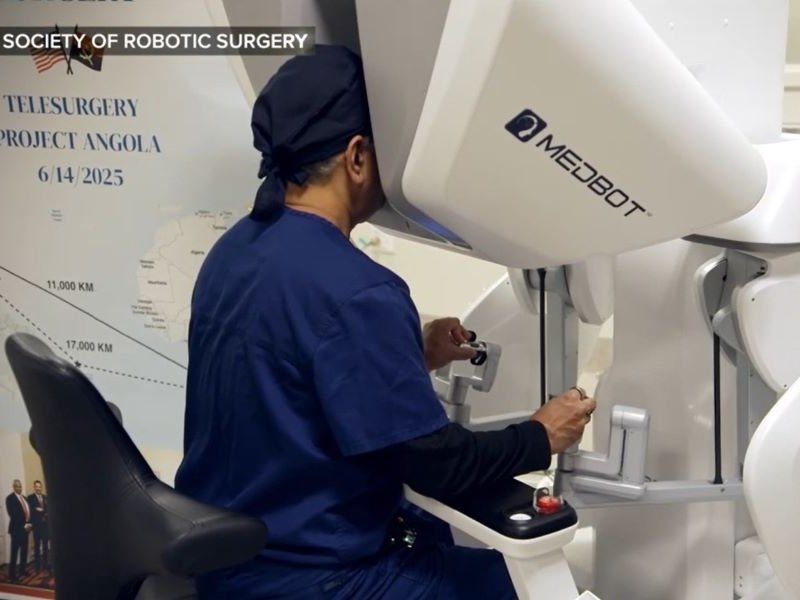 Angolan operated by doctor 7,000 miles away in 'Africa first'