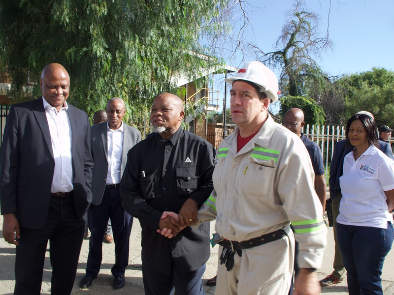Minister Gwede Mantashe Ekapa mine