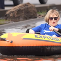 HELEN ZILLE ON INFLATABLE BOAT