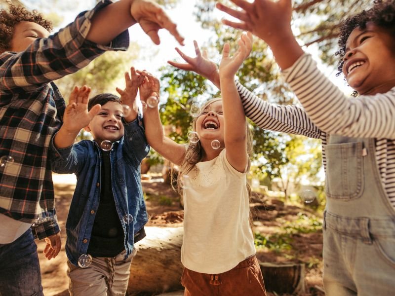 Happy children stock image