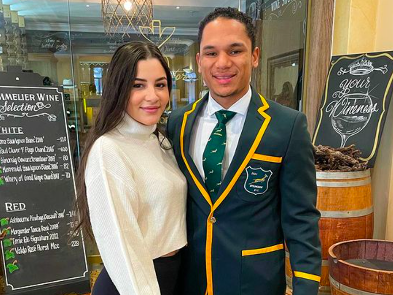 Herschel Jantjies and Kelsey Thomas