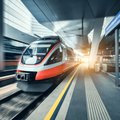 High speed train stock image