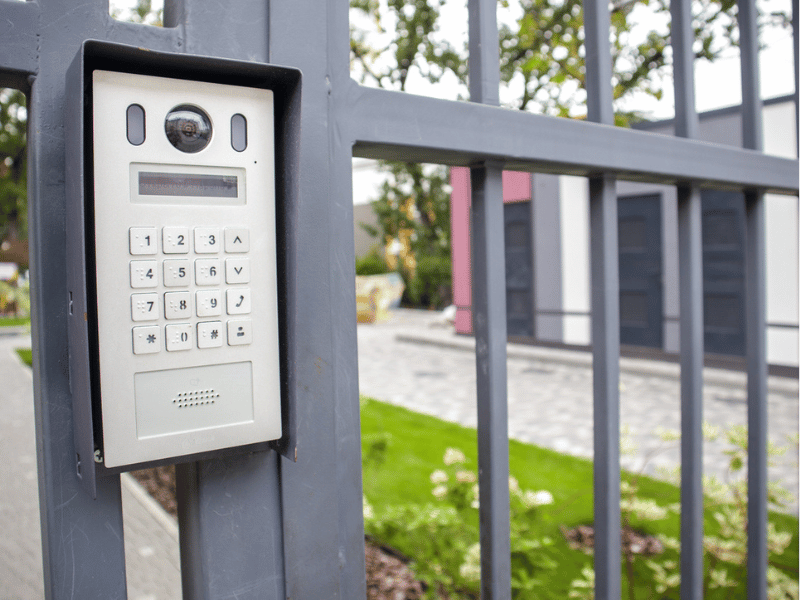 Home with video intercom on the gate