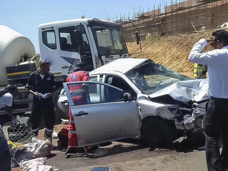 Man dies in collision with cement truck