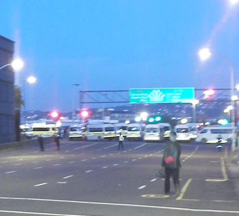 Taxi strike in Durban