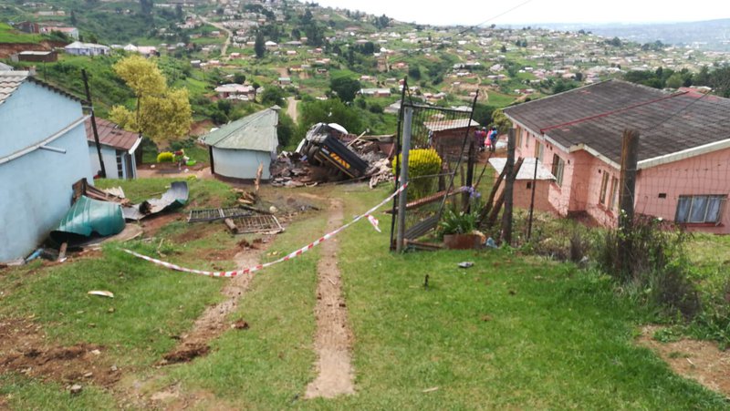 Truck crashes into Pmb house