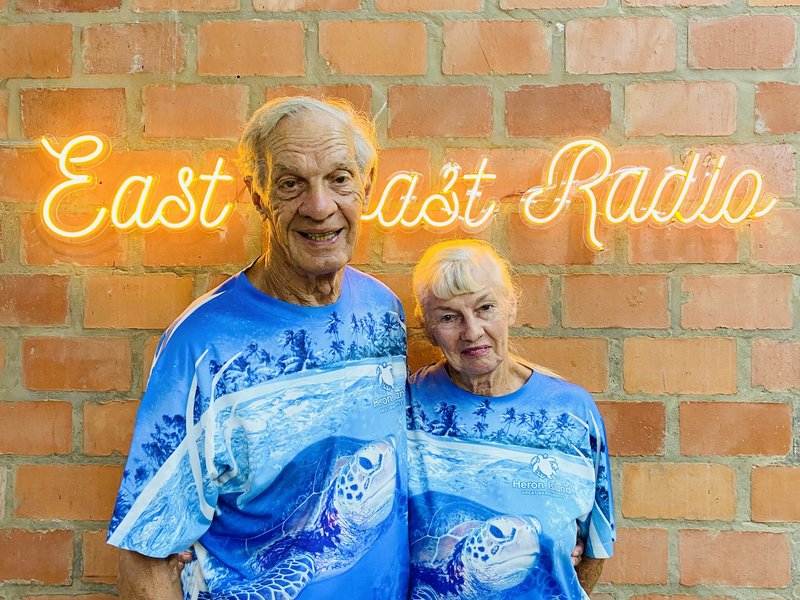 Jimmy and Wendy Saunders at East Coast Radio