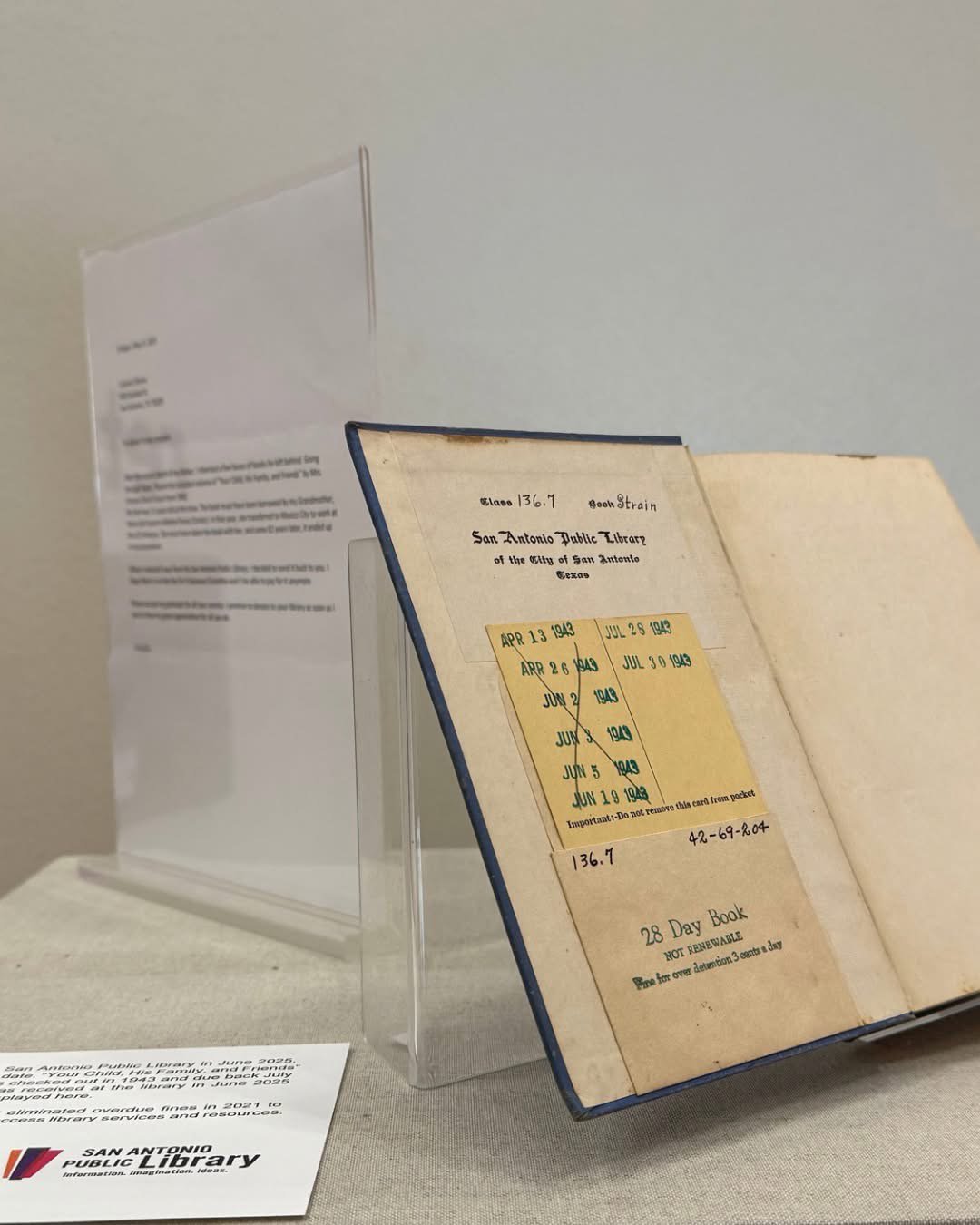 Overdue book displayed SAPL