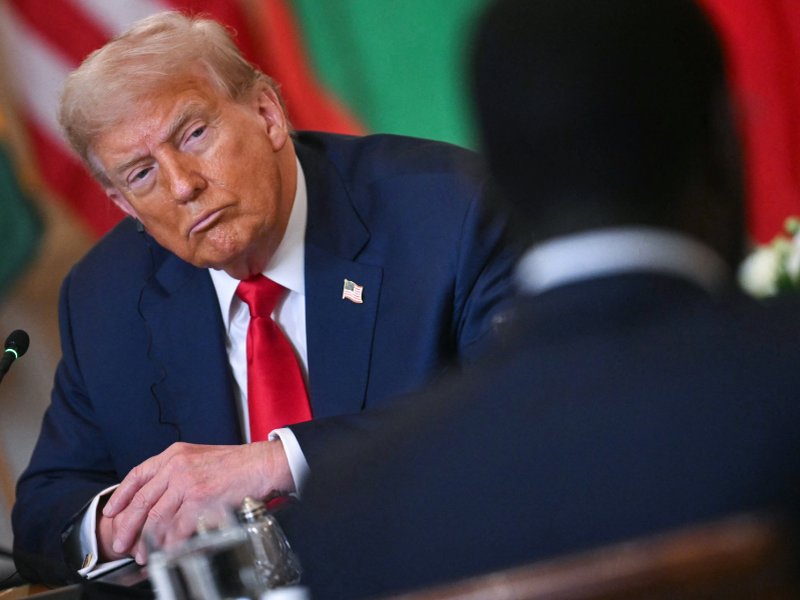United States of America President Donald Trump (44/47) at the White House in Washington DC during an African Leaders Conference