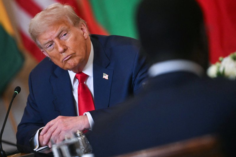 United States of America President Donald Trump (44/47) at the White House in Washington DC during an African Leaders Conference