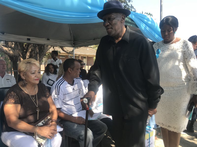 Police Minister Bheki Cele at Miguel Louw's memorial