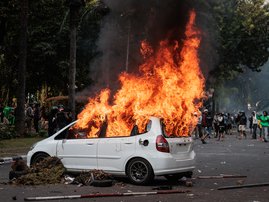 Indonesia Protest Fire