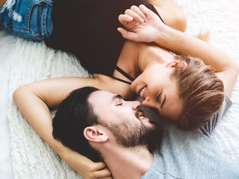 Intimate young couple