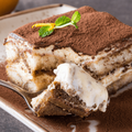 Italian dessert tiramisu with mascarpone cheese and espresso coffee