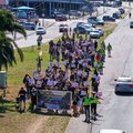 A group of Bluff residents marching for service delivery