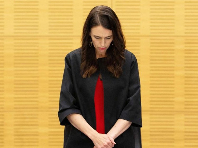 Jacinda Ardern moment of silence